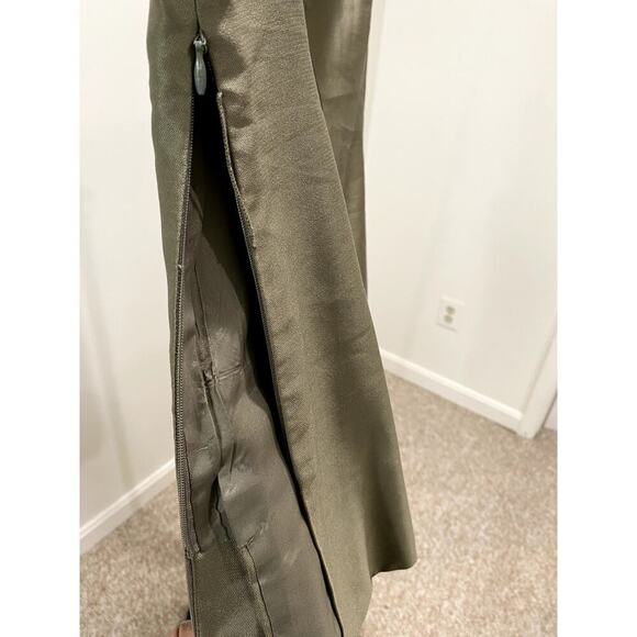 Maxazria Collection Olive Sleeveless Silk Top - Size 12 (EUC) - Picture 4 of 5